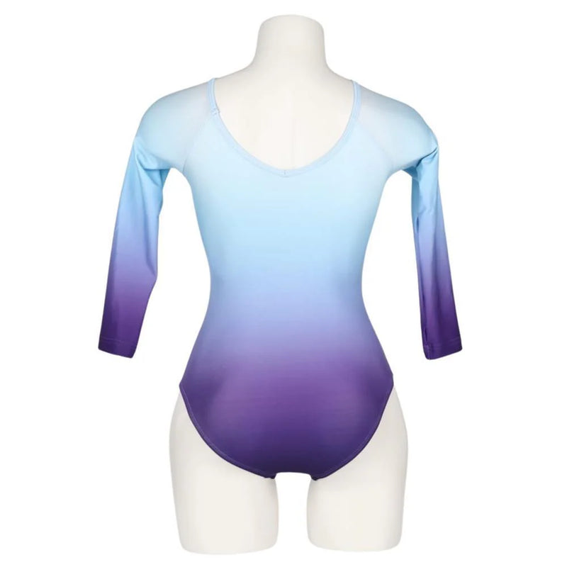 GY94-1 Scoop neck-Neck  Perriwinkle Spangle leotard