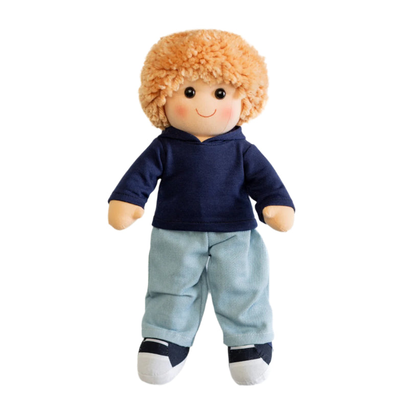 Hopscotch | Elliot - blue hoodie 35cm boy doll