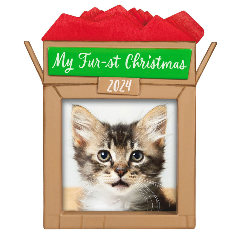 Hallmark | Pet's Fur-st Christmas 2024 Photo Frame Ornament