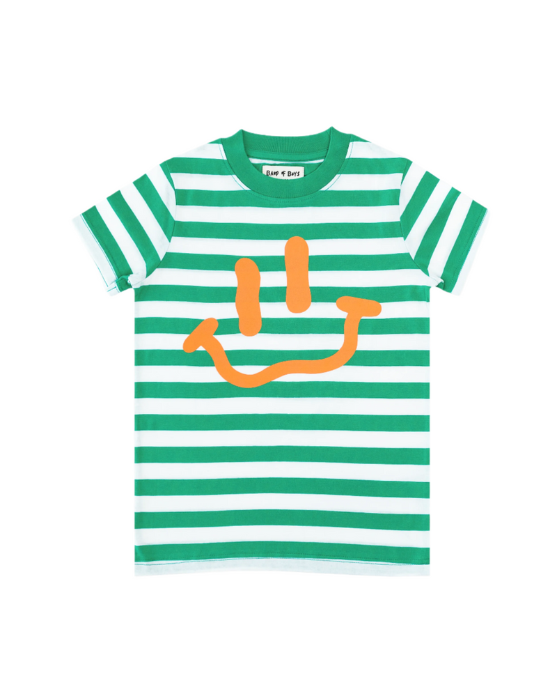 BAND OF BOYS | Green Striped Smile Tee