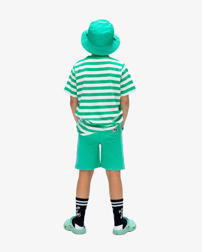 BAND OF BOYS | Green Striped Smile Tee