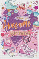 Have an Awesome Birthday Card - Female
