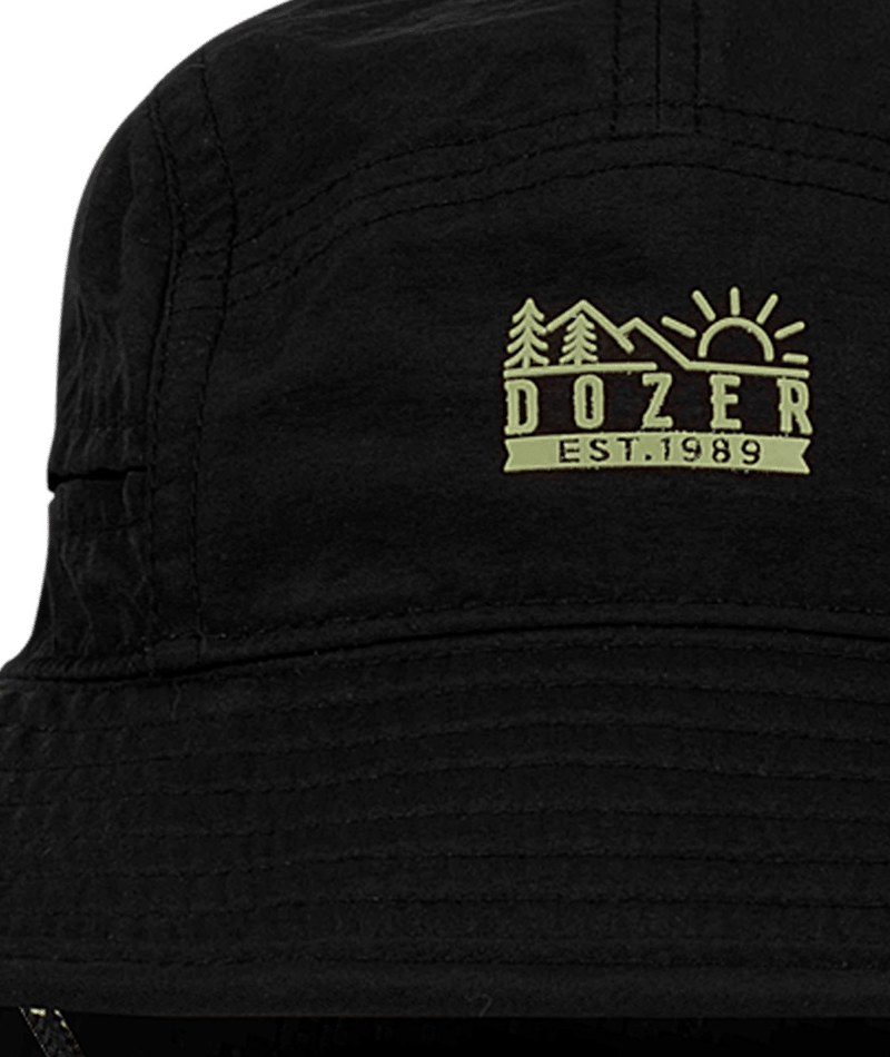 Dozer - Boys Black Bucket Hat with Neck Protection - Barney