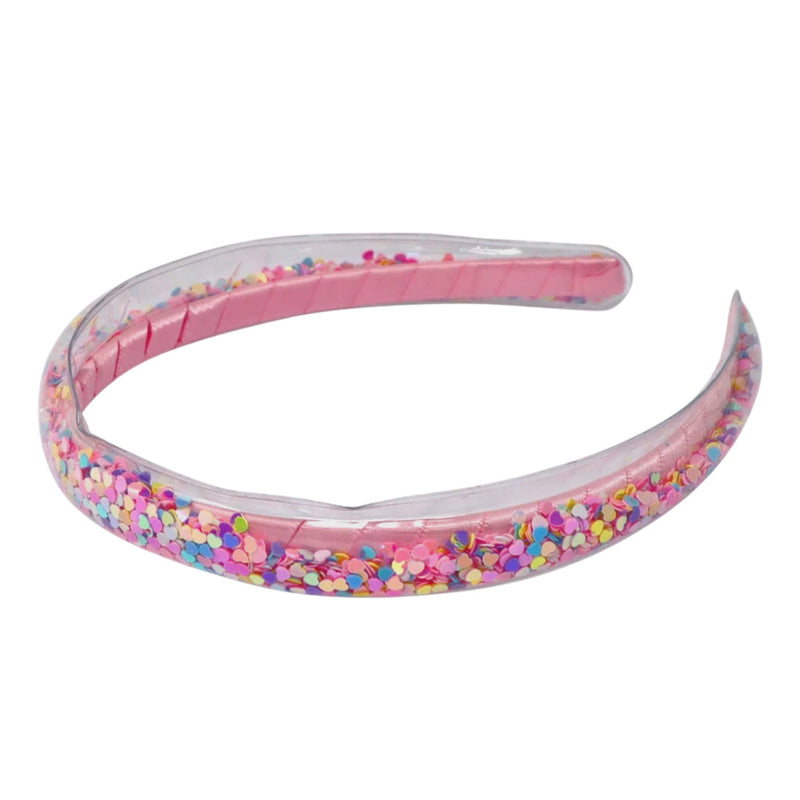 Pink Poppy | Rainbow Hearts Glitter Headband