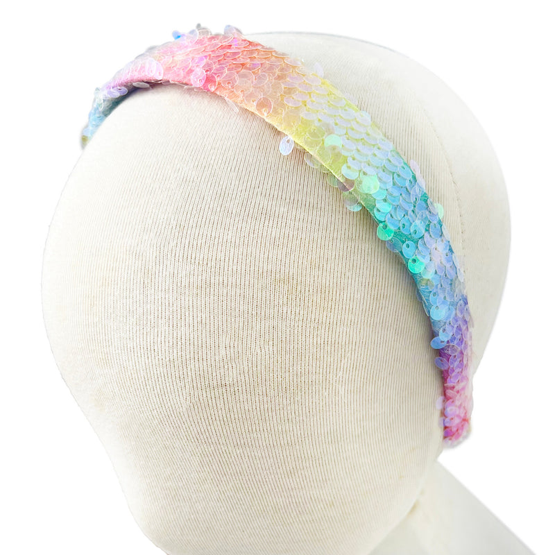 Pink Poppy | Unicorn Rainbow Sequin Headband