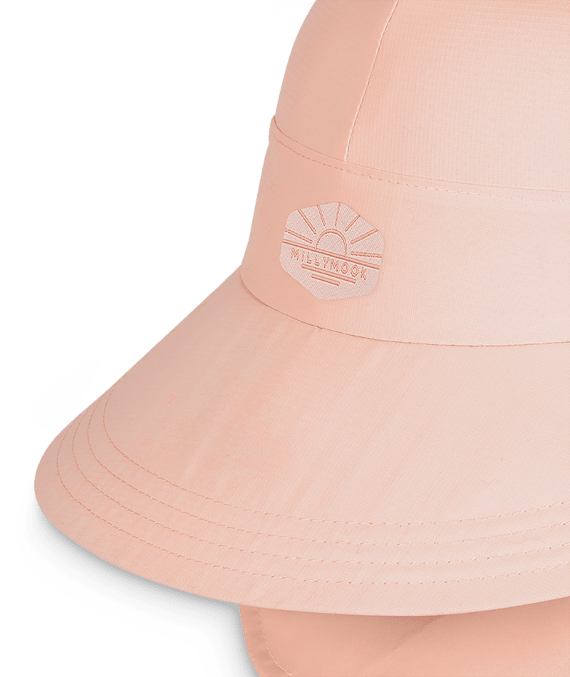 Millymook - Girls Dusty Pink Legionnaire Sunhat - Bingie