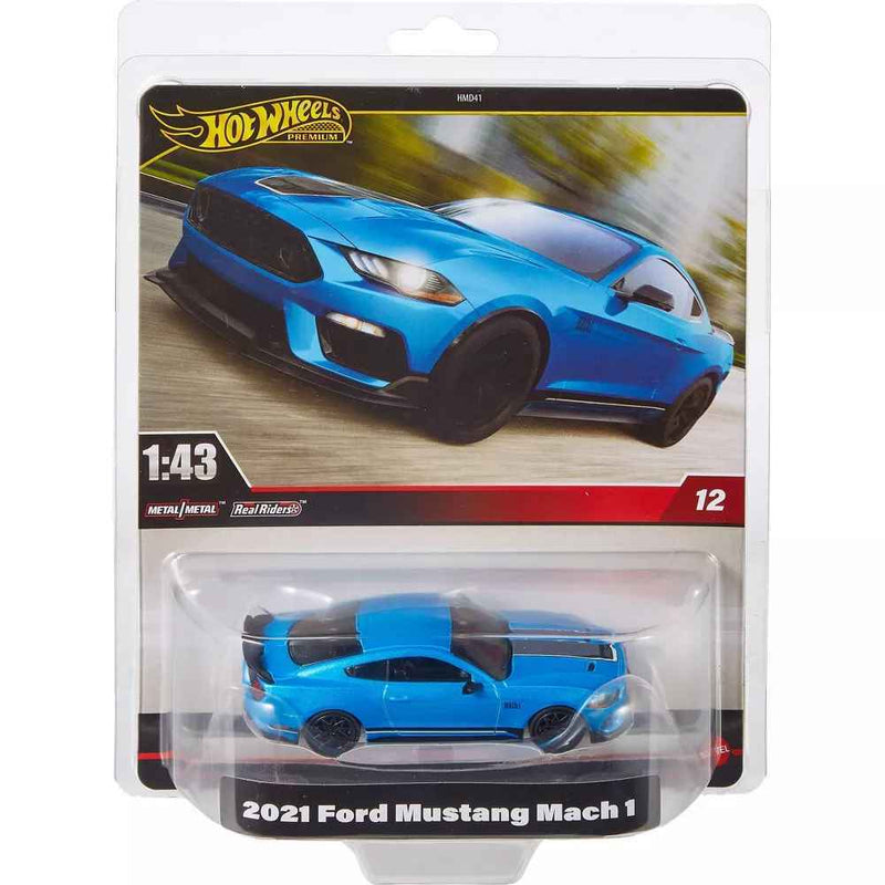 Hot Wheels Premium 1:43 Blue 2021 Ford Mustang Mach