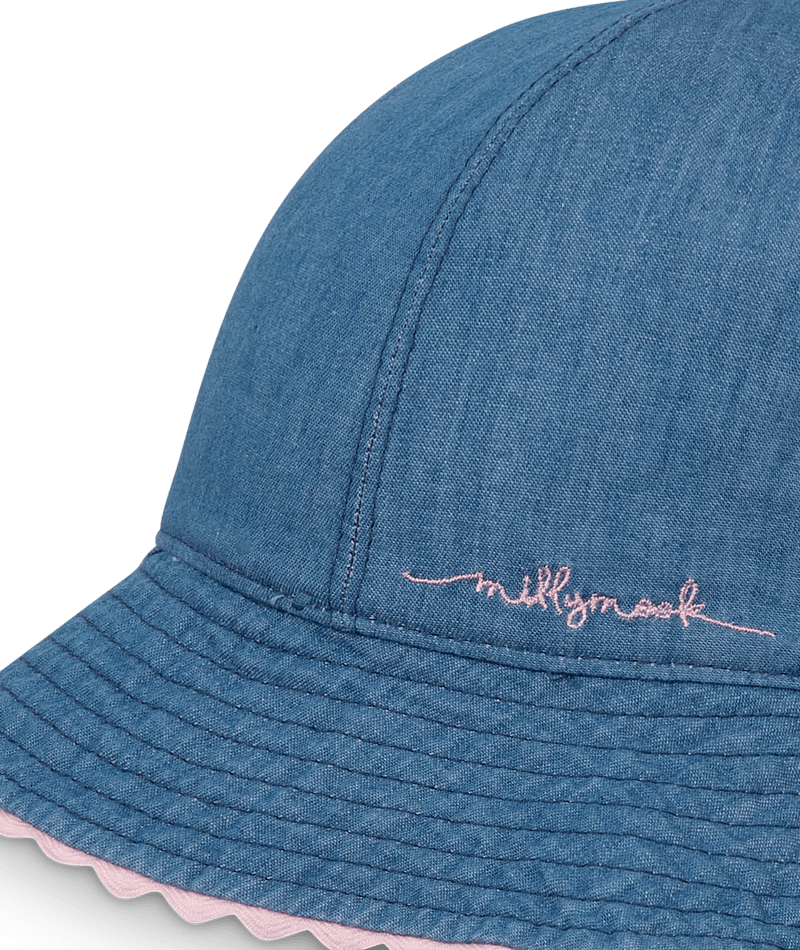 Millymook - Baby Girls Chambray Sunhat - Ceduna