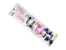 8pc Colour Ribbon Polka Dot Snap Hair Clips - 4 Colours