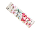 8pc Colour Ribbon Hair Clips - Dots