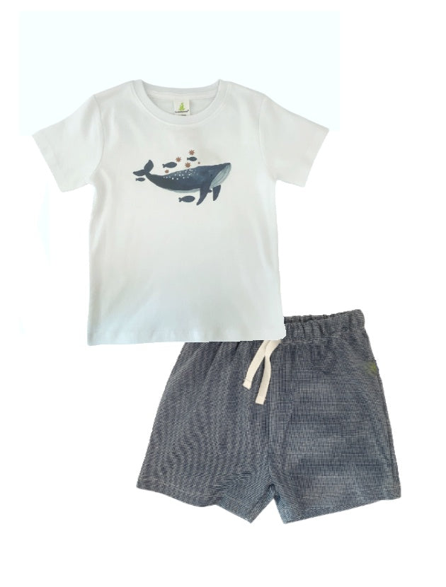 Imababy | Top & Shorts Set/Pyjamas  - Whale