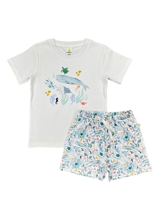 Imababy | Top & Shorts Set/Pyjamas  - Ocean Life