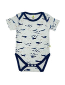 Imababywear | Baby Boys Short Sleeve Bodysuit - Whale