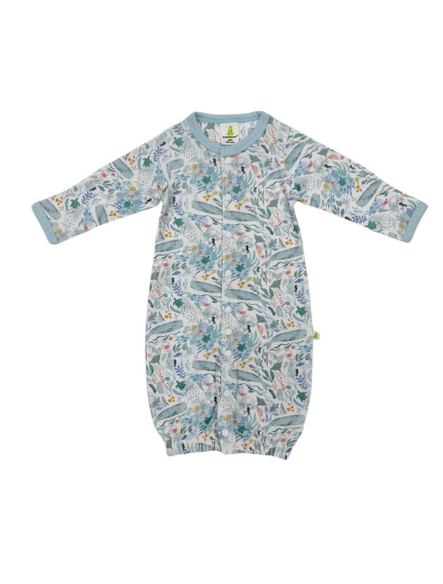 Imababywear | Convertible Sleepsuit - Ocean Life 2 in 1