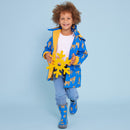 Korango | Tiger Gumboot Charcoal/Victoria Blue