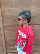 Te Rā | Tākaro Black+Red — Kids Sports Sunglasses NZ Ages 6+