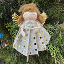 Christmas Decoration - White Dress Fairy with Gold Dots