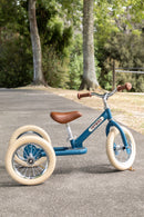 Blue Vintage Trybike, Cream Tyres and Chrome (3 wheel )