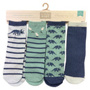 Hudson Baby High Sock Set 4pk - Blue Dino