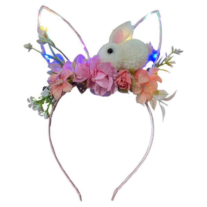 Easter Bunny Headband with LED Light
