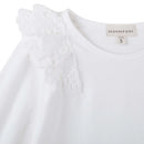 Designer Kidz | ROSALIE LACE FRILL L/S TOP - IVORY RRP $34.99