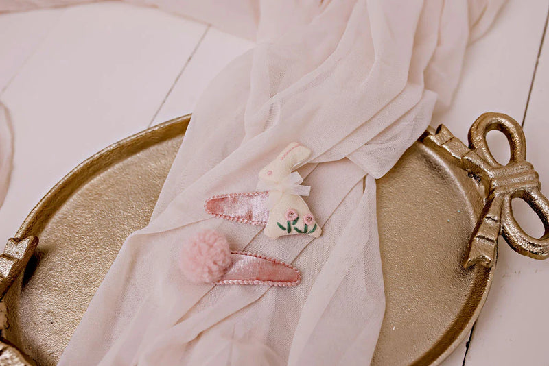 Confetti Kidz | Embroidered Clip Set - Bunny Hop