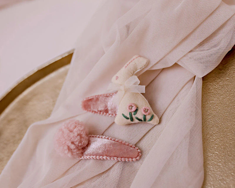 Confetti Kidz | Embroidered Clip Set - Bunny Hop