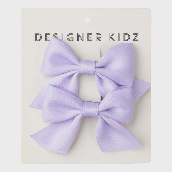 Designer Kidz | Bow Hair Clip pack - Lavender