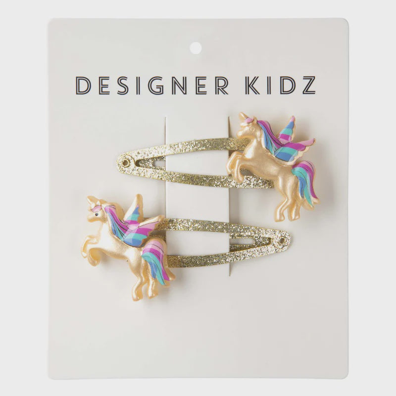 Designer Kidz | Unicorn Hairclips - Gold