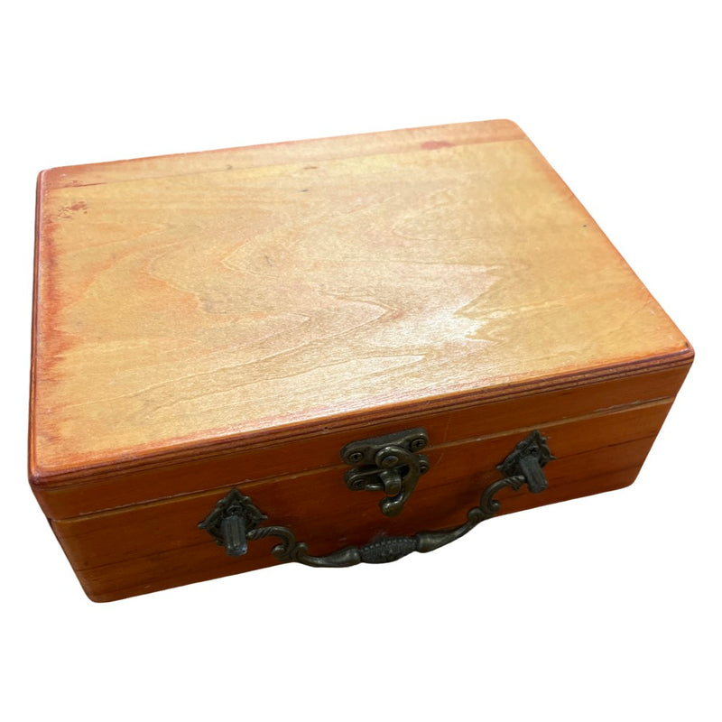 Shut the Box Board Game in Natural Wood Box with Lid (Retro)