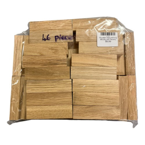 Wooden Natural long Blocks  (46 Pieces)