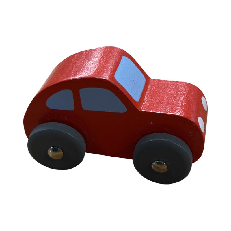 Small Wooden Red Car