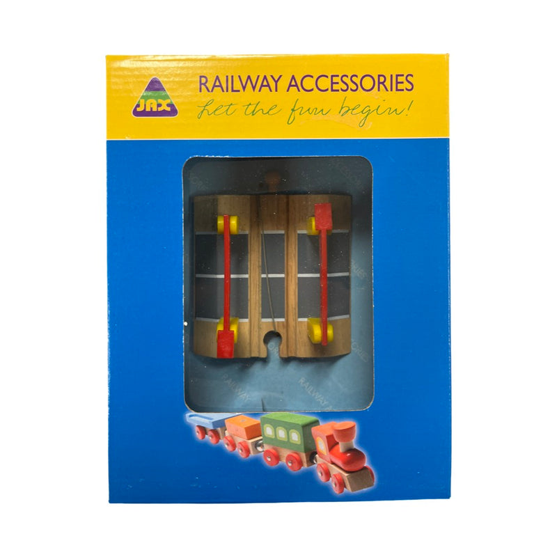Jax | Wooden Train & Car Crossing with Barriers (Boxed)