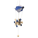 Wooden Hanging Bouncer - Hot Air Balloon - Blue