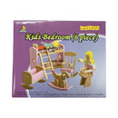 Wooden Dolls House Furniture - Kids Bedroom