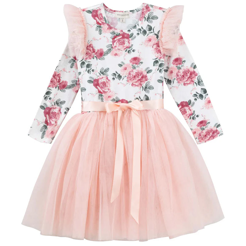 Designer Kidz| Tilly Floral L/S TuTu Dress