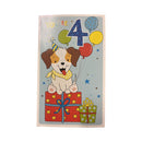 Happy Birthday card Age 4 Boy - Puppy