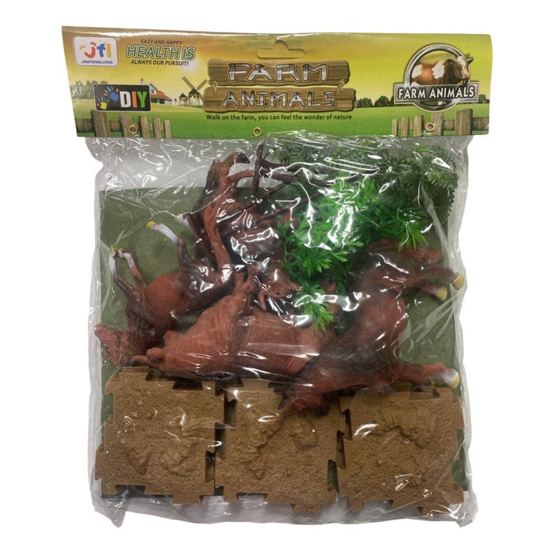 Farm Animals | Bag of Horses, Bull & Trees RRP $19.99