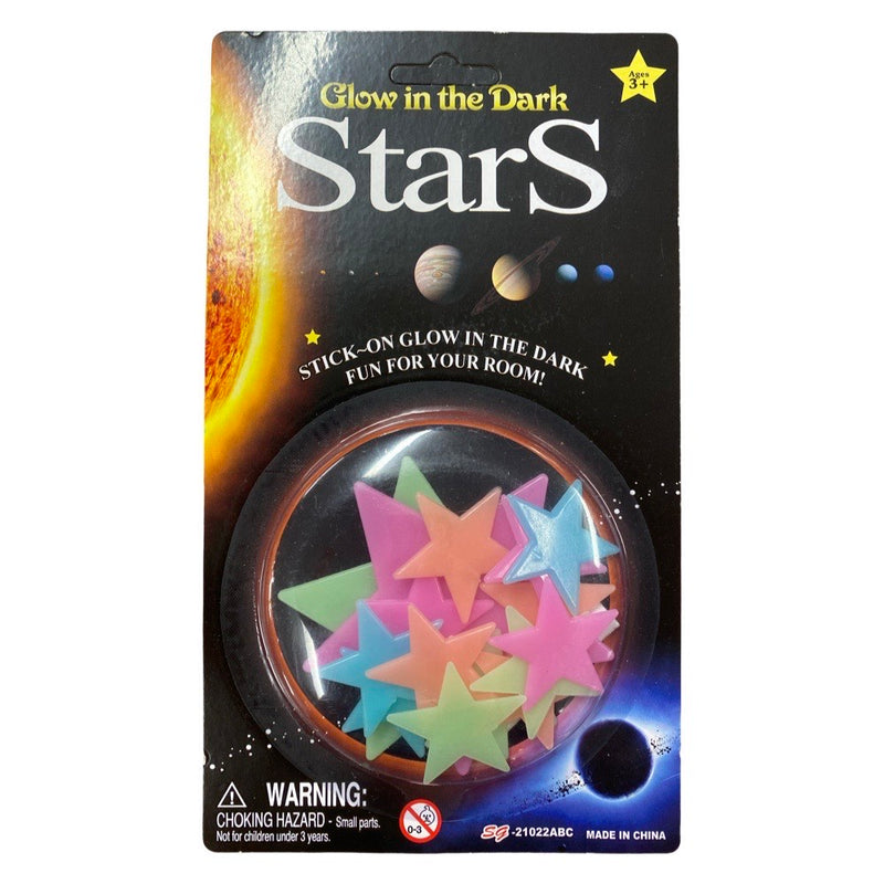 STARS/MOON LUMINOUS GLOW IN THE DARK ASST PACKS