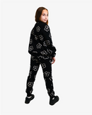 The Girls Club | Black Flower Heart Crew RRP $79.99  SPECIAL