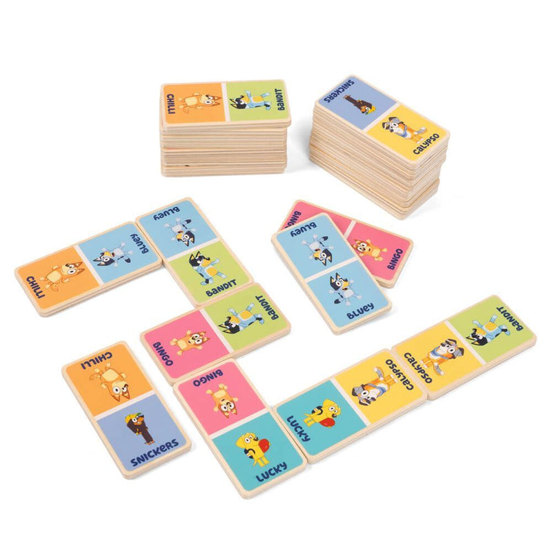 Bluey Wooden Dominoes Set