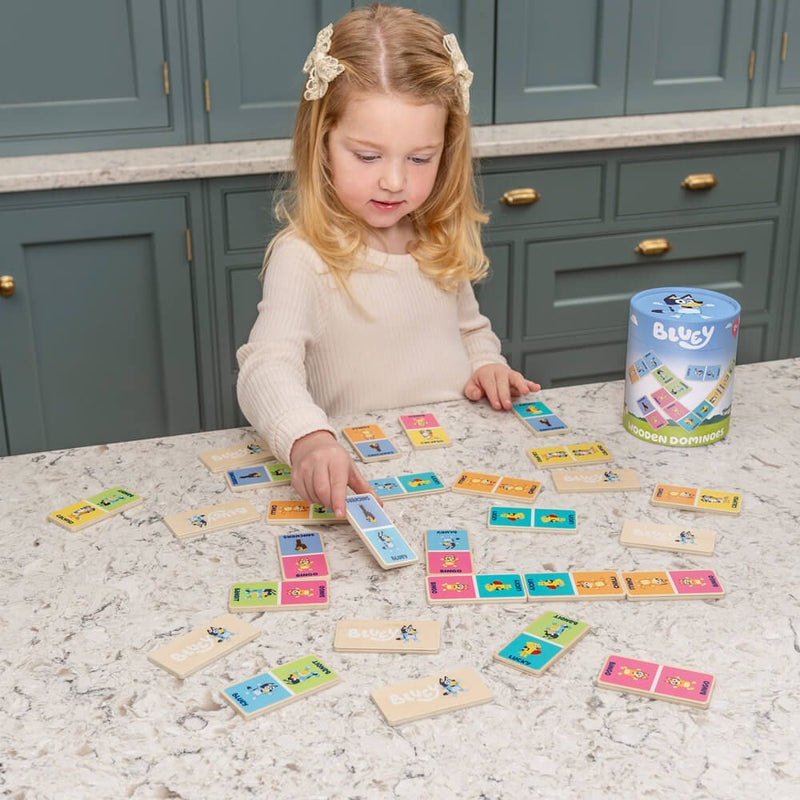 Bluey Wooden Dominoes Set