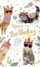 Happy Birthday - Cat card (Girl)