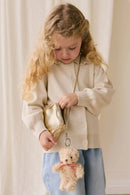 Snuggle Bunnies - Arthur Keyring - Arthur with Red Stripe Bow