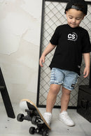 Cracked Soda Jax Detailed Denim Short blue 3-8