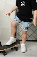Cracked Soda Jax Detailed Denim Short blue 3-8