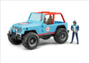 Bruder (New) Jeep Cross Country racer blue with driver