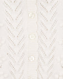 Bébé | Girls Organic Cloud Pointelle Cardi Newborn to 2yrs- Cloud