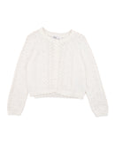 Bébé  | Girls Organic Cloud Pointelle Cardi 3-7y - Cloud