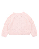 Bébé | Girls Organic Pink Pointelle Cardi 3-7y - Pale Pink